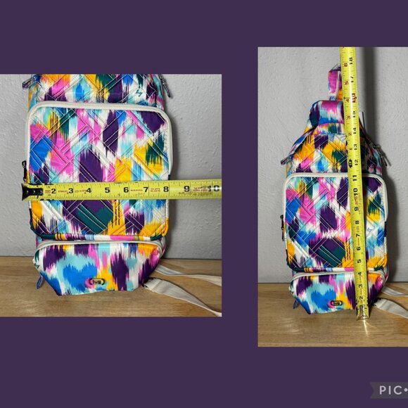 Lug Hovercraft Sling Bag in Heart Ikat Multi NWT - Picture 5 of 10